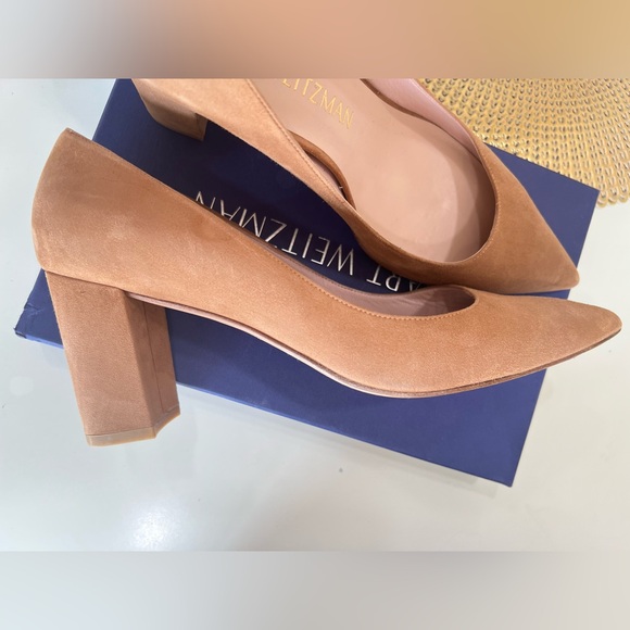 STUART WEITZMAN Suede Pointed Toe Pumps - Picture 9 of 10